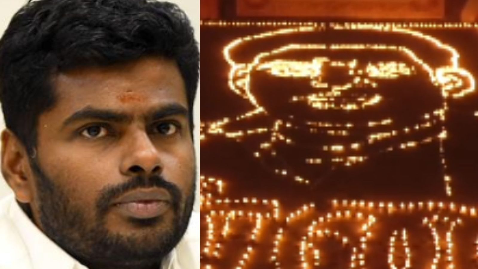 கார்த்திகை தீபத்திருவிழா.. அகல் விளக்குகளில் ஜொலிக்கும் அண்ணாமலையின் முகம்!