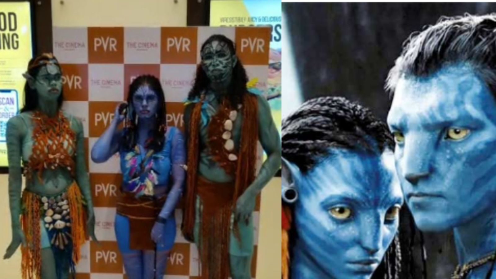 அவதார் கேரக்டர்களாக மாறிய தியேட்டர் ஊழியர்கள்.. புதுச்சேரியில் சுவாரஸ்யம்!