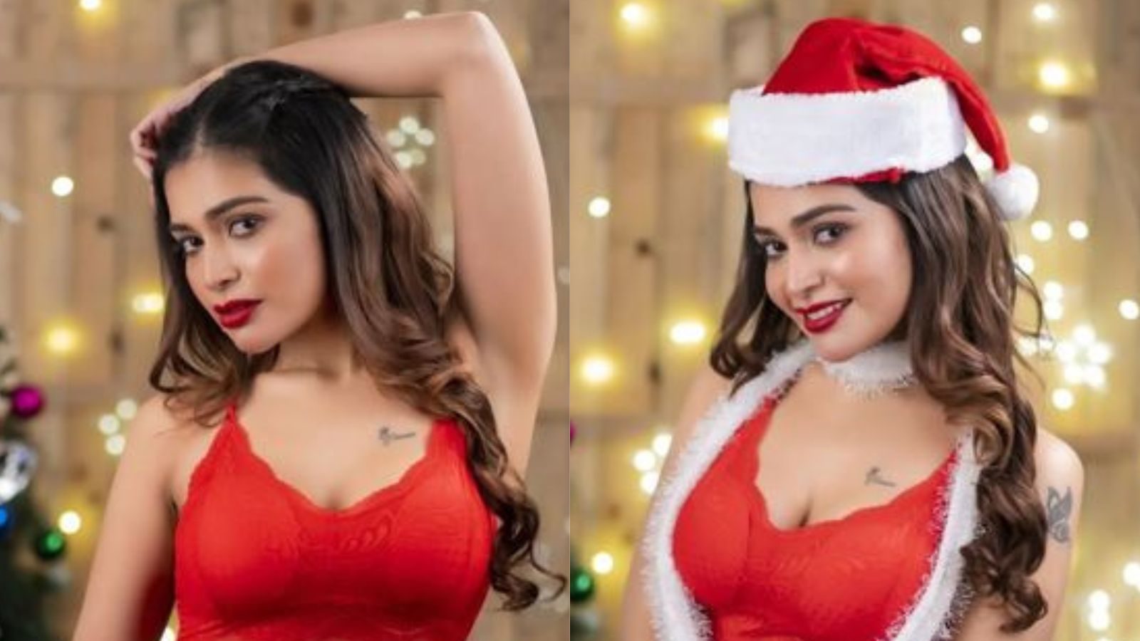 நடிகை தர்ஷா குப்தாவின் கிறிஸ்மஸ் ஸ்பெஷல் போட்டோ ஷூட்..