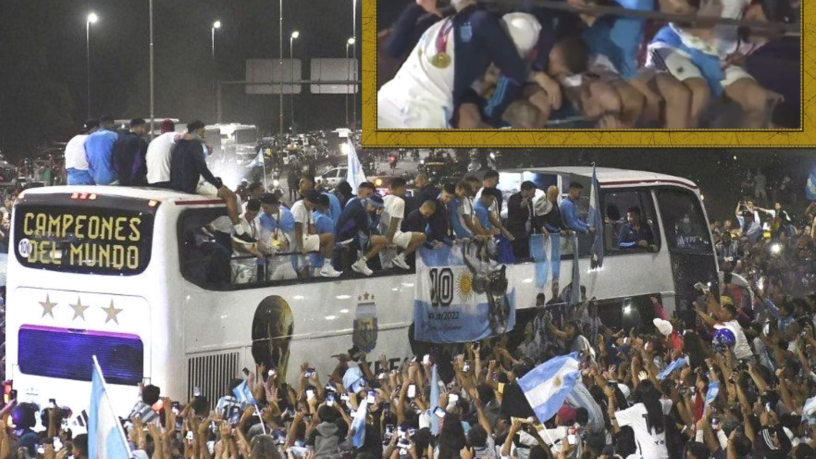 கோப்பையுடன் கொண்டாட்டம்.. தலையில் சிக்க இருந்த கேபிள்.. நூலிழையில் தப்பித்த மெஸ்ஸி.. அதிர்ச்சி கொடுத்த வீடியோ!