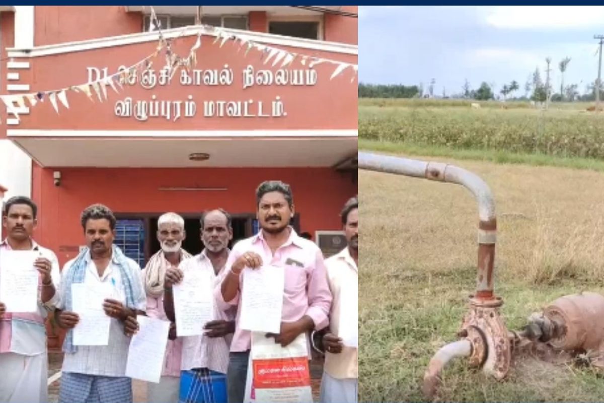 காவல்நிலையத்தில் புகார் அளித்த கொங்கரப்பட்டு கிராம மக்கள்