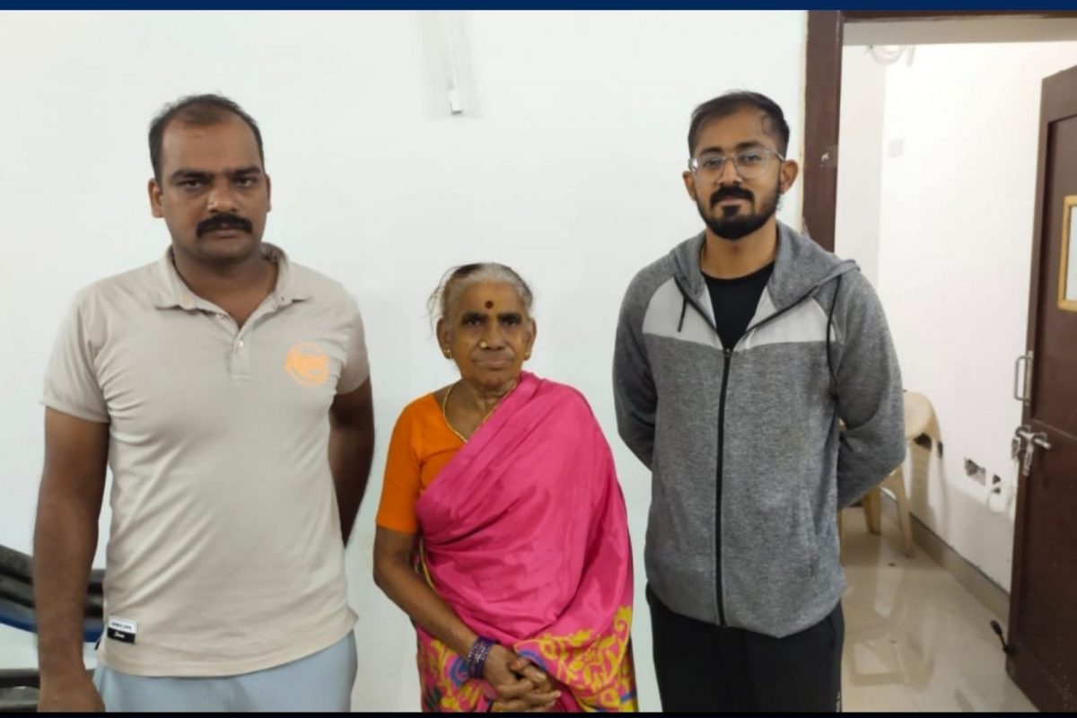 காணாமல்போன 77 வயது மூதாட்டி : 2மணி நேரத்தில் கண்டுபிடித்த போலீசார்