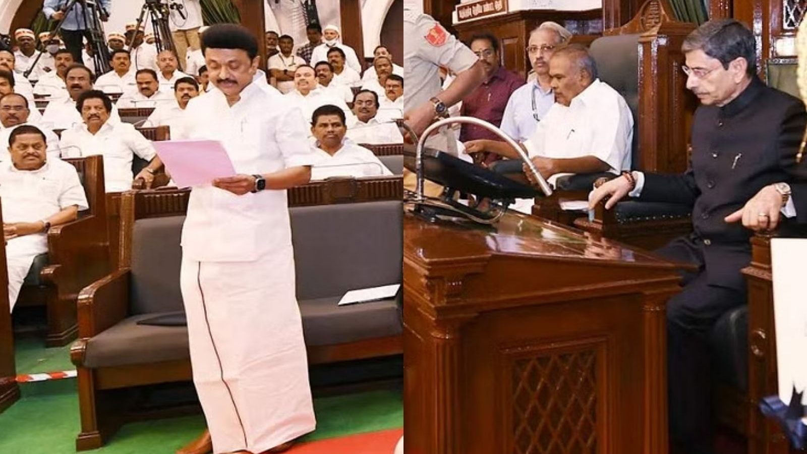 தேசிய கீதம் இசைக்கும் முன்பே வெளியேறிய ஆளுநர்...சட்டமன்றத்தில் பரபரப்பு நிமிடங்கள்...!