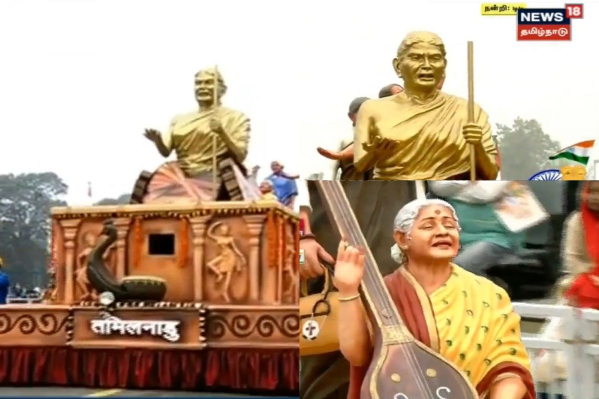 டெல்லியை கலக்கிய தமிழ்நாடு ஊர்தி - எழுந்து நின்று பாராட்டிய பெண்..