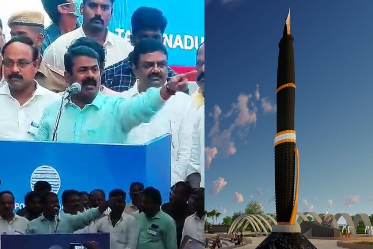 "பேனா சிலை அமைத்தால் உடைப்பேன்" - சீமான் பேச்சு