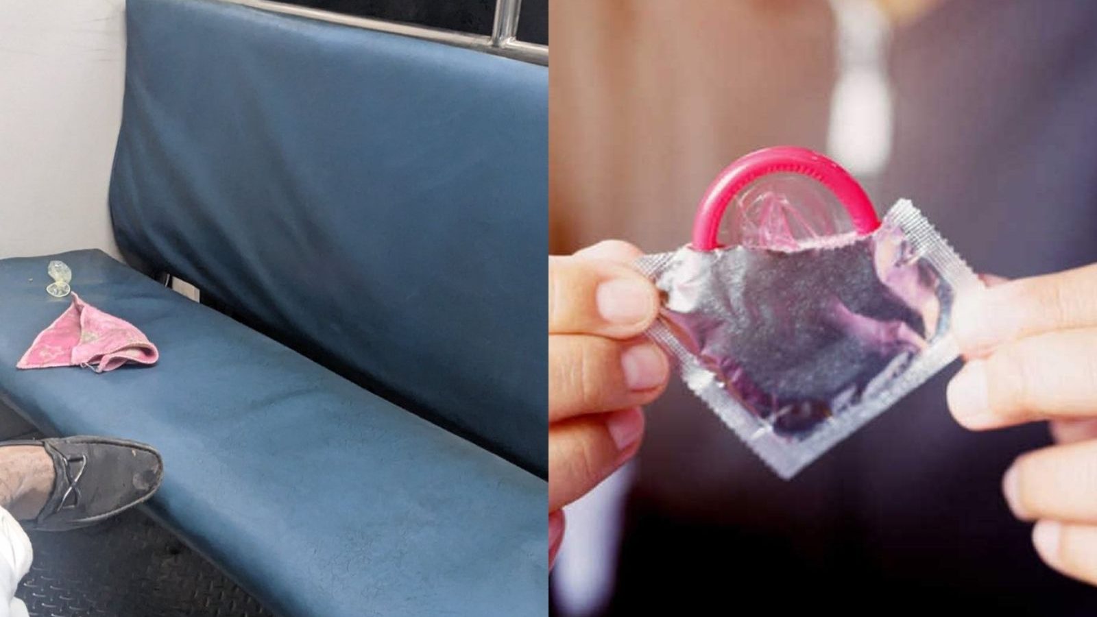 ரயில் இருக்கையில் பயன்படுத்தப்பட்ட ஆணுறை.. அதிர்ச்சியில் உறைந்த பயணிகள்..!