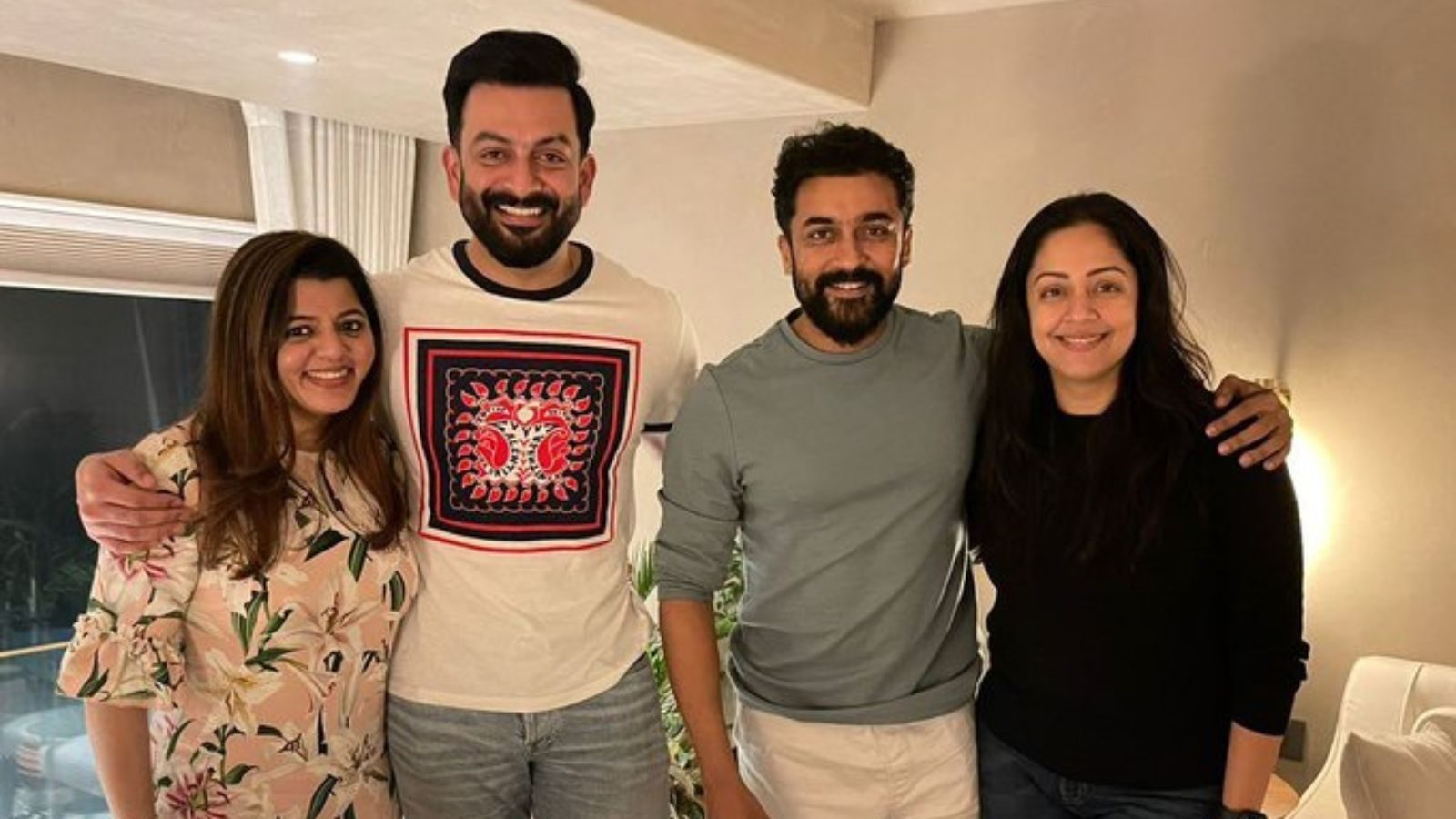 'அழகான ஜோடி'..  சூர்யா - ஜோதிகாவை புகழ்ந்த பிரித்விராஜ்.!