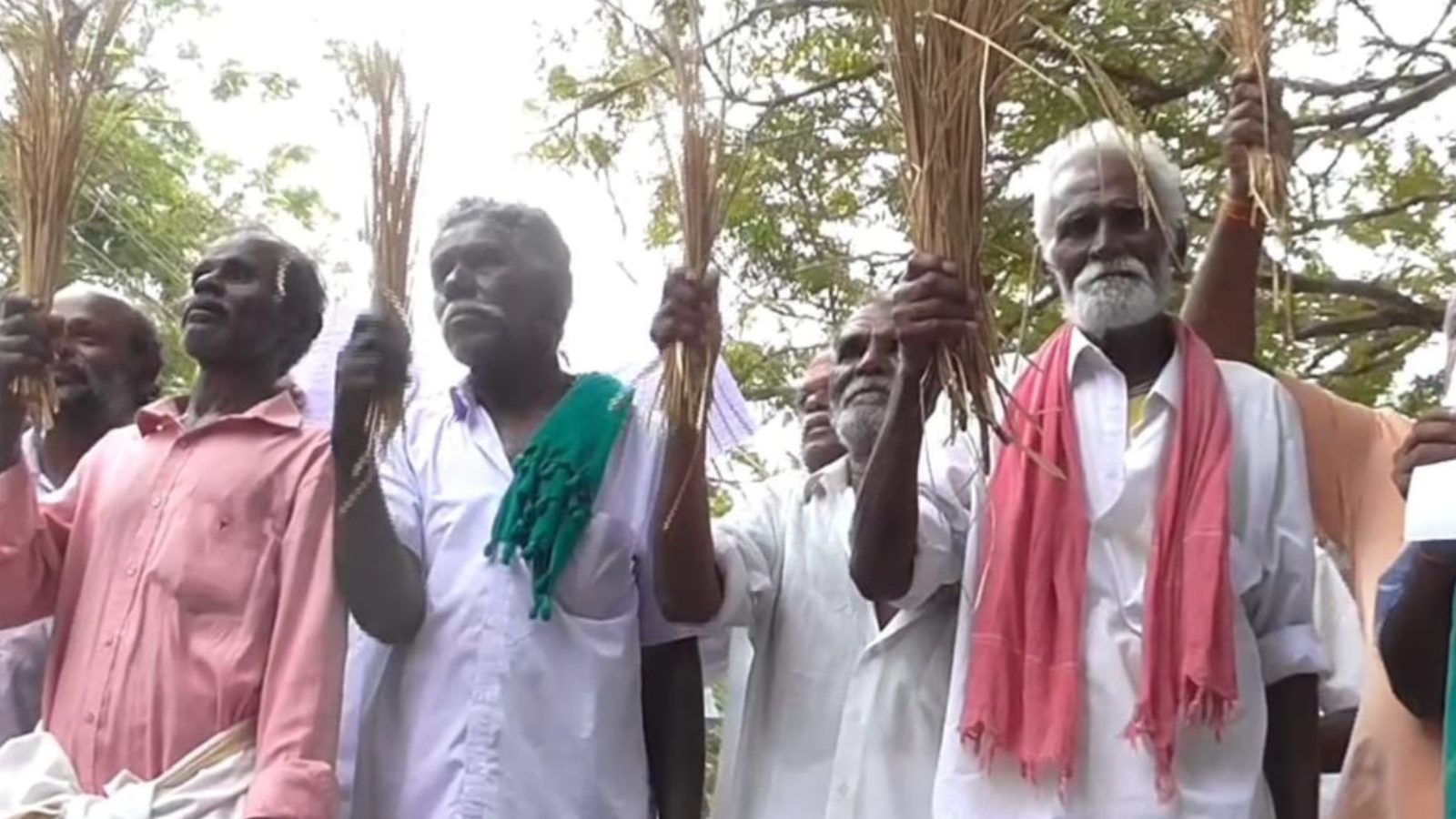ராமநாதபுரம் | கருகிய பயிருடன் ஆட்சியர் அலுவலகத்தை முற்றுகையிட்ட விவசாயிகள்