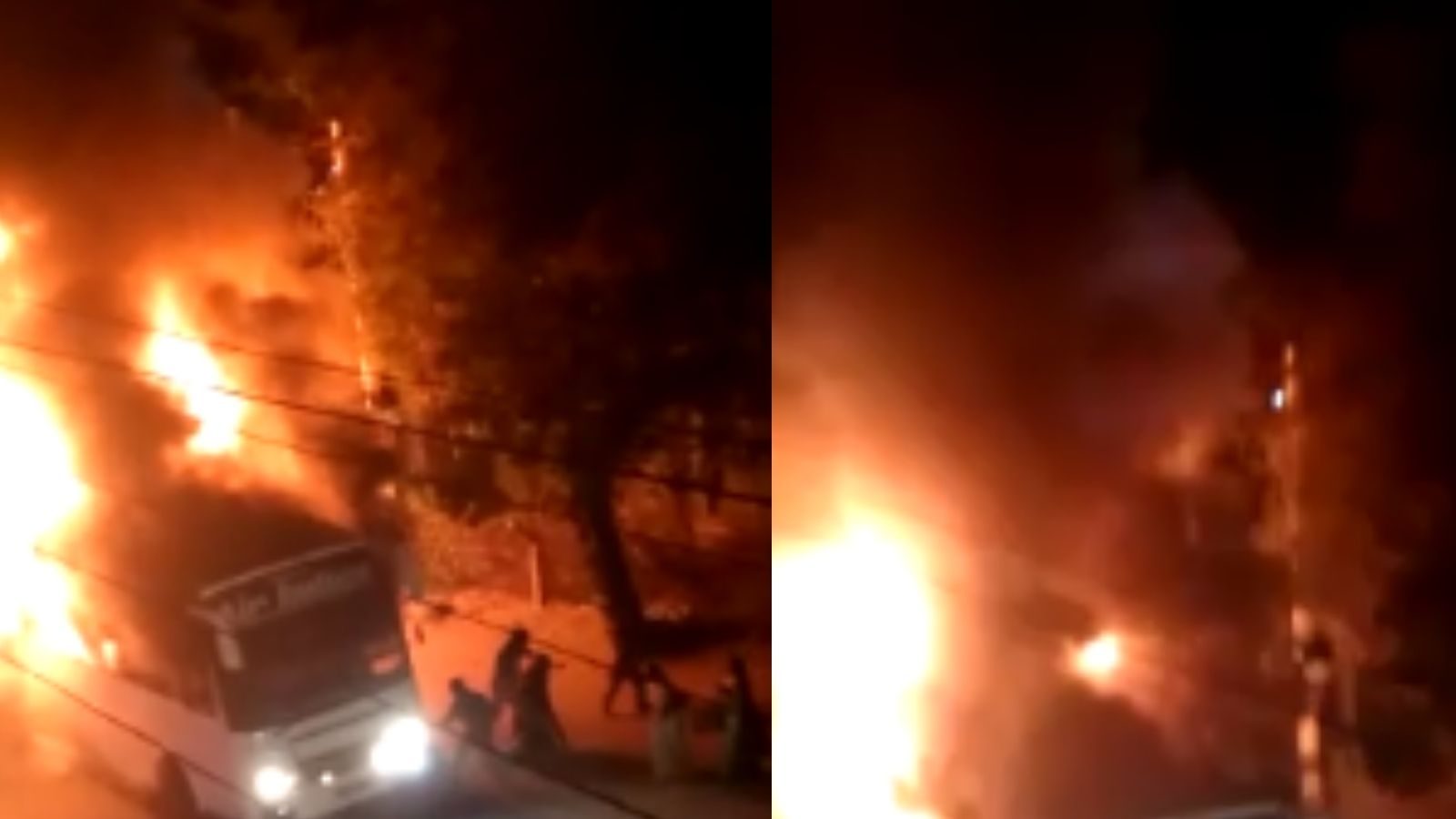 ஓடும் பேருந்தில் திகுதிகுவென பற்றி எரிந்த தீ.. அலறியடித்து ஓடிய பயணிகள்.. சேலத்தில் பரபரப்பு!