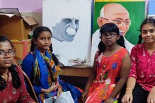வஉசி மைதான சுவரில் வண்ண ஓவியங்கள்.. பள்ளி மாணவர்கள் அசத்தல்!
