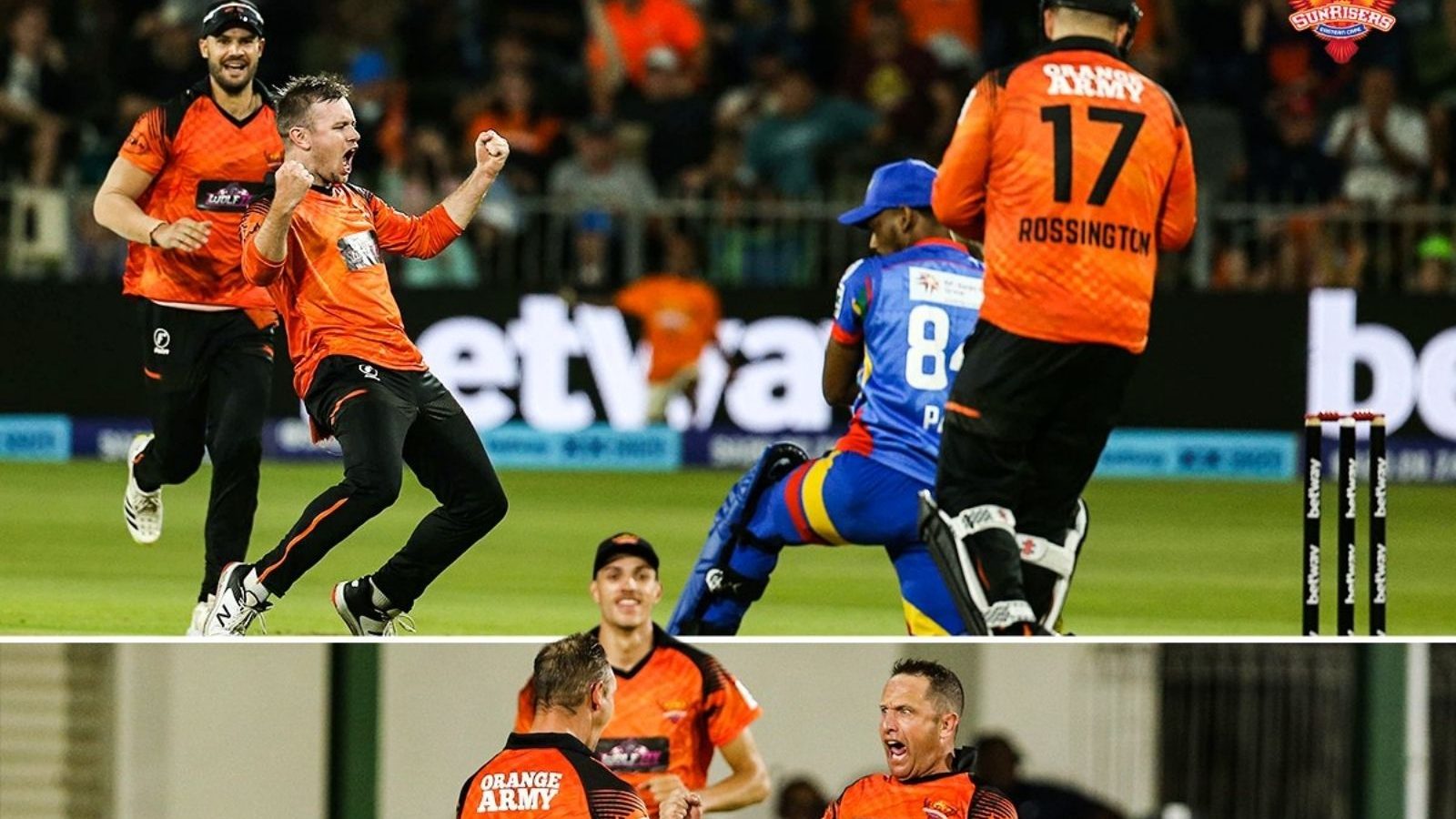 ஆடம் ராஸிங்டன் அதிரடி.. வான் டெர் மெர்வியின் சுழல்... சன் ரைசர்ஸ் ஈஸ்டர்ன் கேப் அபார வெற்றி..!