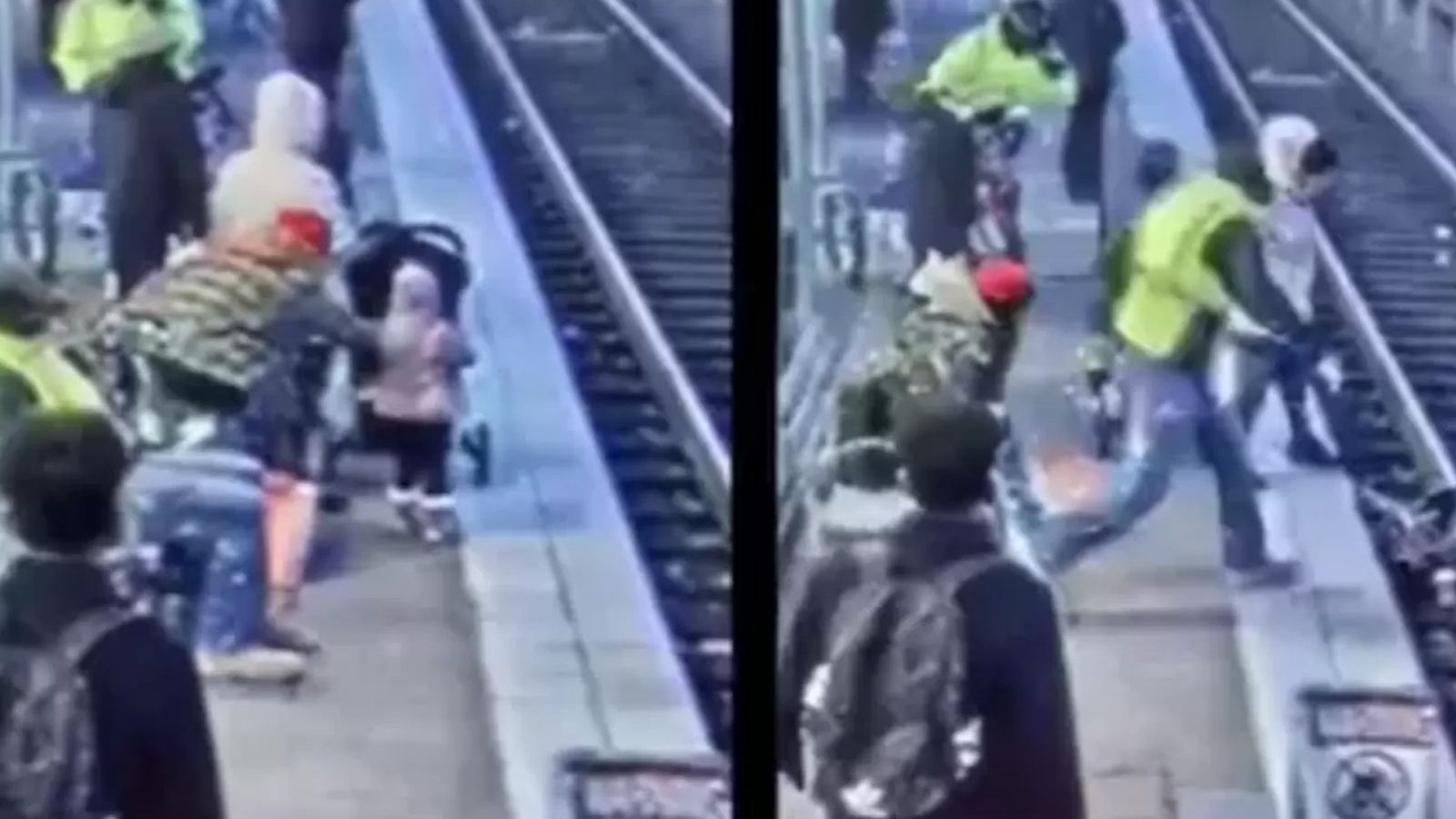 மெதுவாக நடந்து வந்து குழந்தையை தண்டவாளத்தில் தள்ளிய பெண்.. பதறிப்போன பயணிகள்!