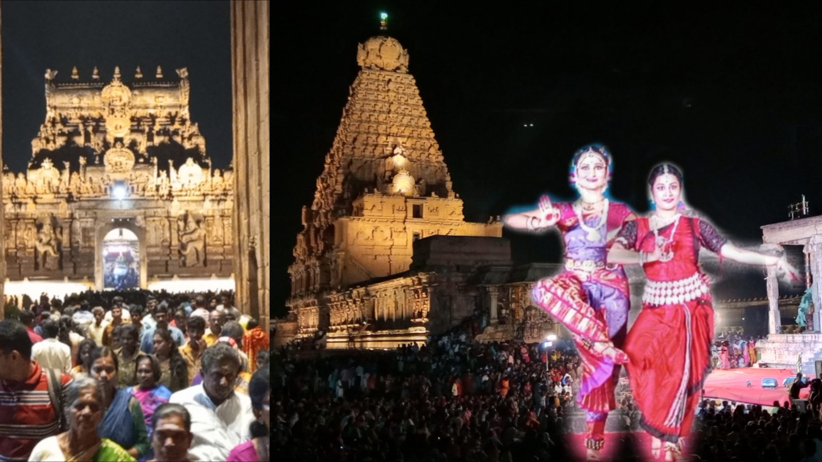 தஞ்சை பெரிய கோயிலில் மகா சிவராத்திரியன்று விடிய விடிய  நடைபெற்ற நாட்டியாஞ்சலி.. கண் சிமிட்டாமல் ரசித்த மக்கள்!