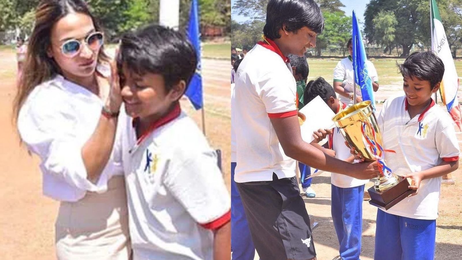 கோப்பை வென்ற மகன்கள்... நெகிழ்சியோடு பதிவிட்ட ஐஸ்வர்யா ரஜினிகாந்த்... மிஸ்ஸான தனுஷ்..!