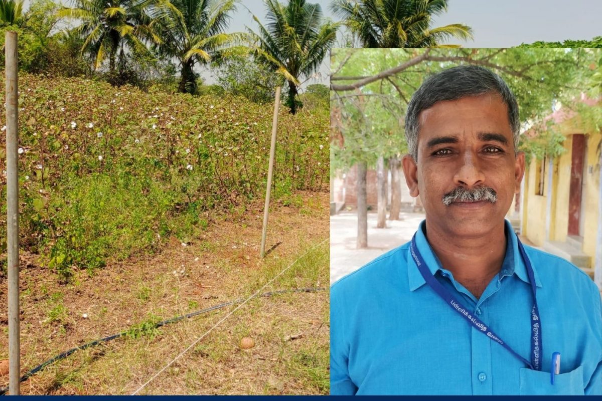 நிலத்தகராறில் ஆசிரியருக்கு அரிவாள் வெட்டு