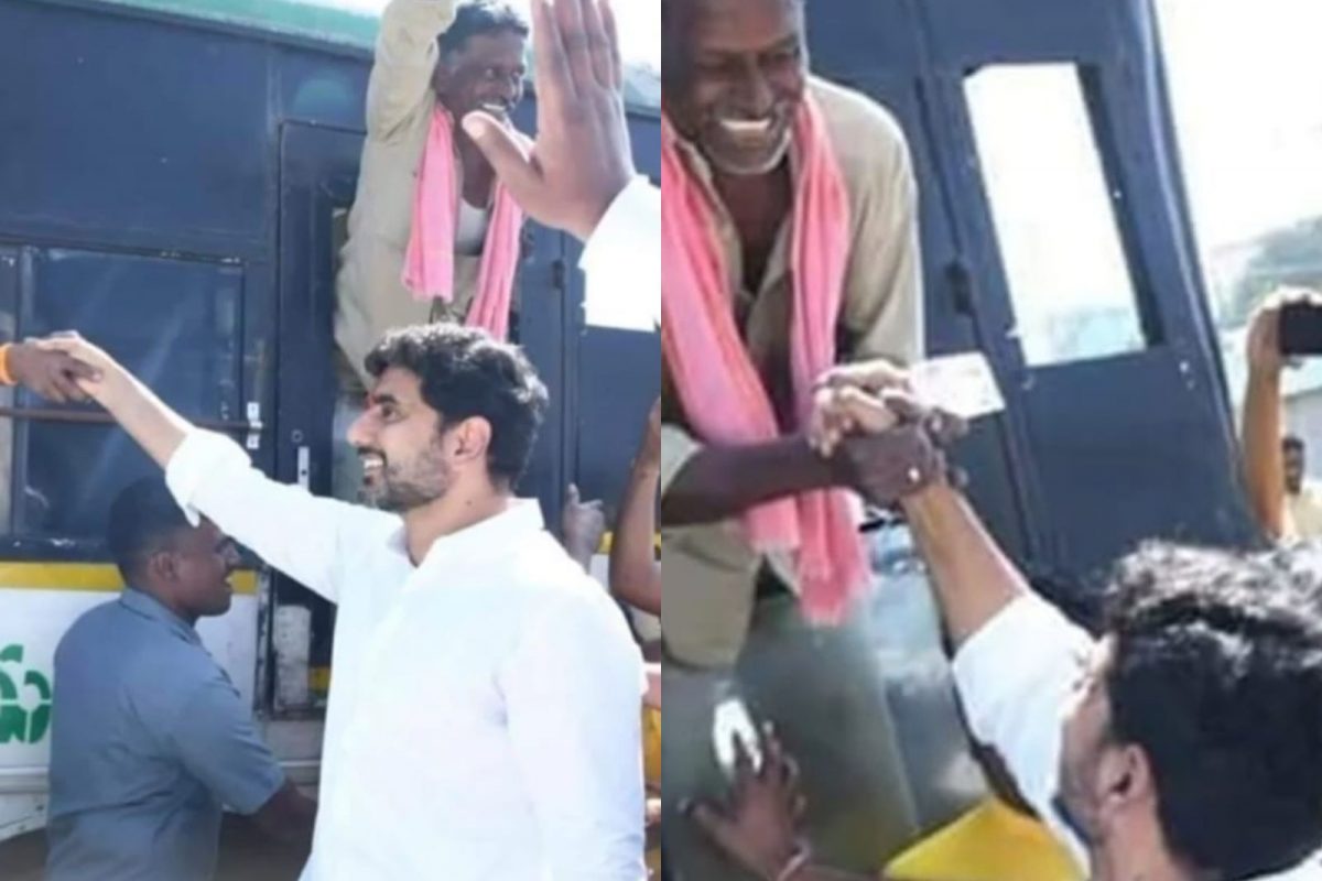 பேருந்து ஓட்டுனருக்கு கை கொடுக்கும் சந்திர பாபு நாயுடு