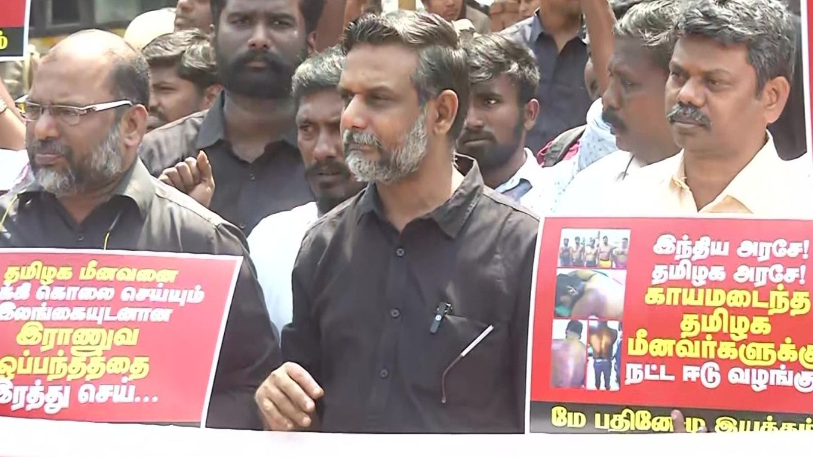 மீனவர்கள் மீது தாக்குதல்.. இலங்கை தூதரகத்தை முற்றுகையிட்ட மே 17 இயக்கத்தினர்..!