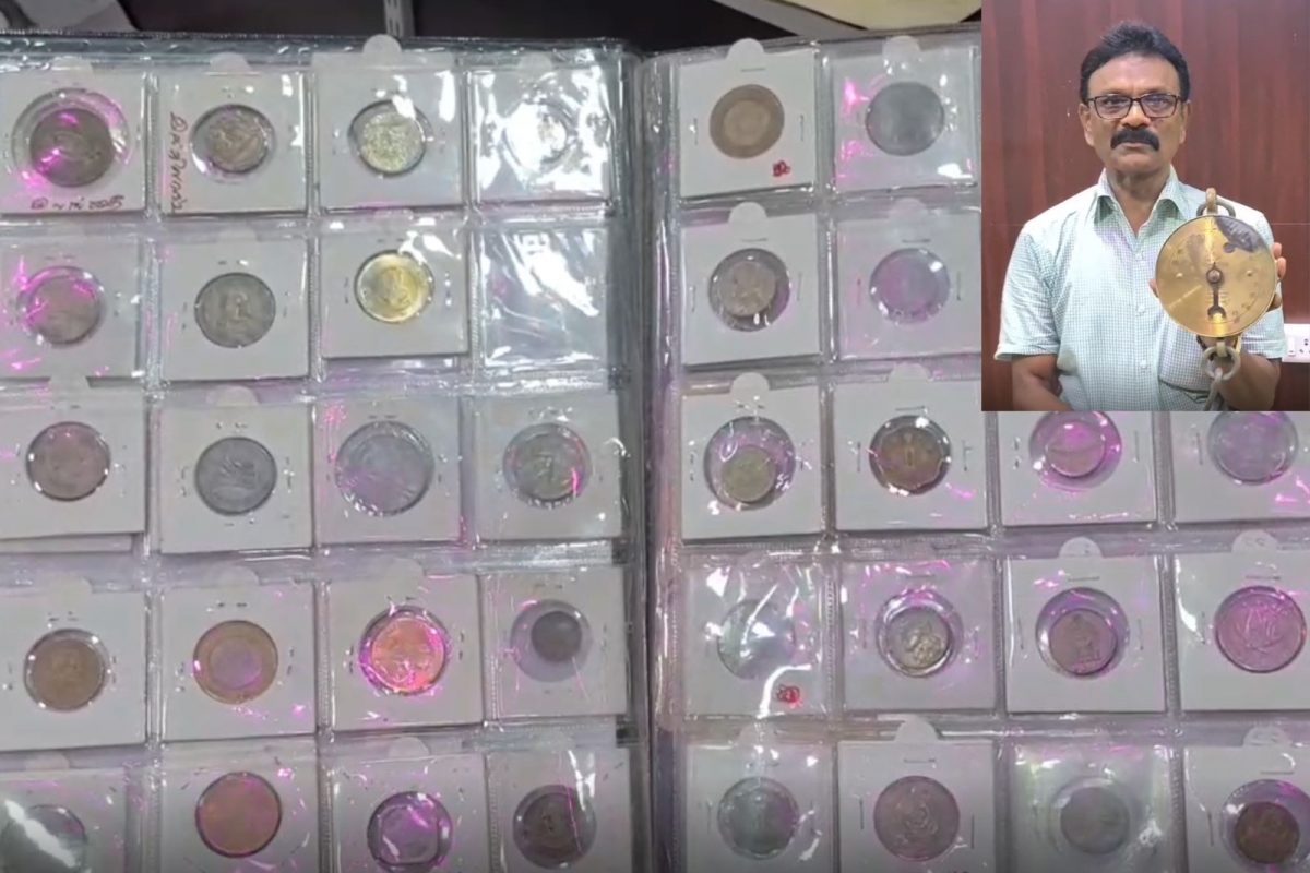 பழங்கால நாணயங்களை பாதுகாக்கும் ஆசிரியர்