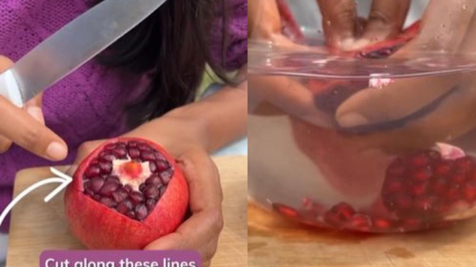 மாதுளம் பழத்தை உரிப்பதற்கு இப்படி ஒரு எளிதான வழிமுறை உள்ளதா?