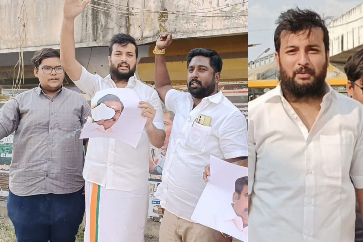 ஈபிஎஸ் உருவப்படத்தை எரித்த பாஜக நிர்வாகி மீண்டும் கட்சியில் சேர்ப்பு