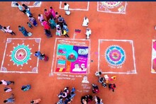 சங்கரன்கோவிலில் நடந்த கோலப் போட்டியில் ஆர்வத்துடன் கலந்து கொண்ட பெண்கள்...