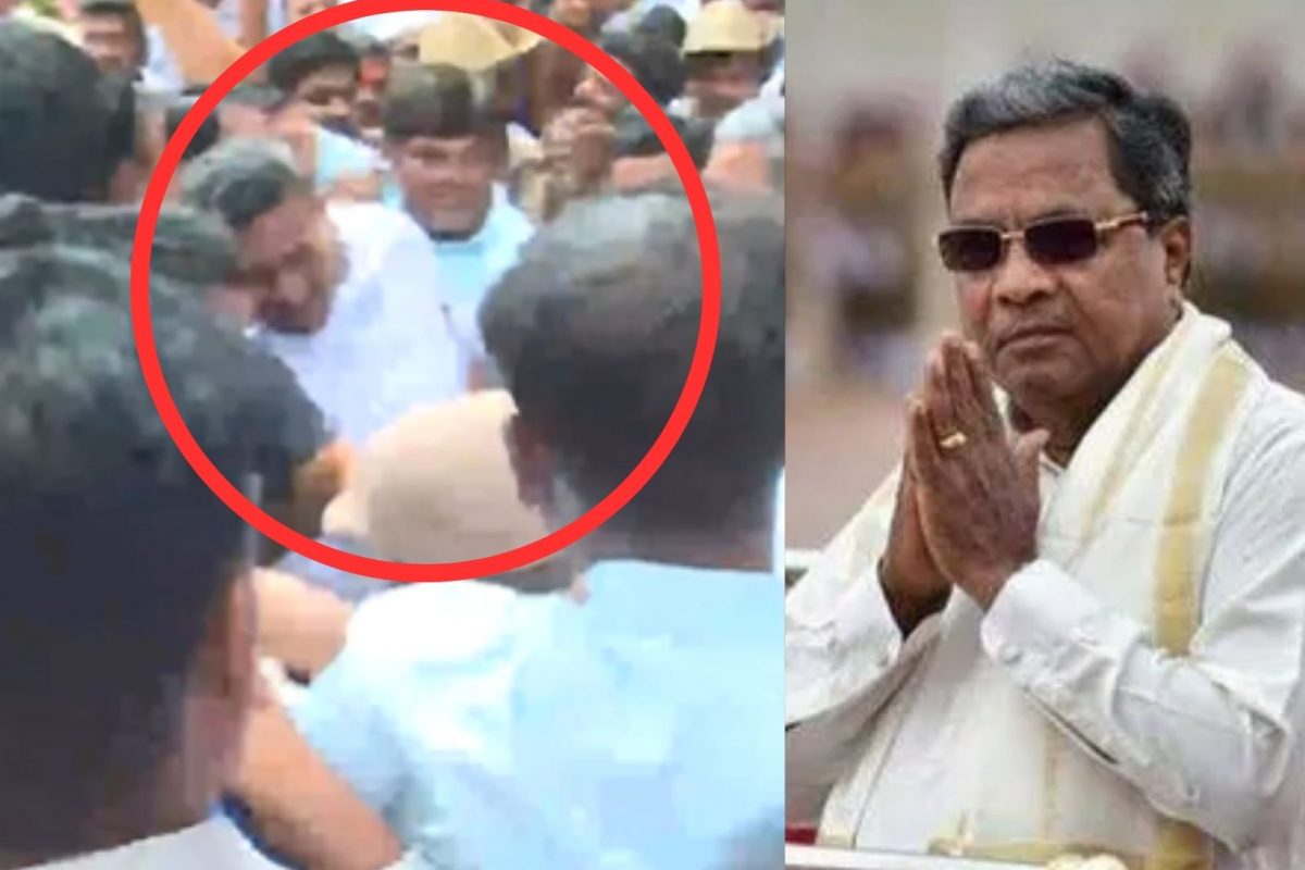 தொண்டரை அறைந்த சித்தராமையா