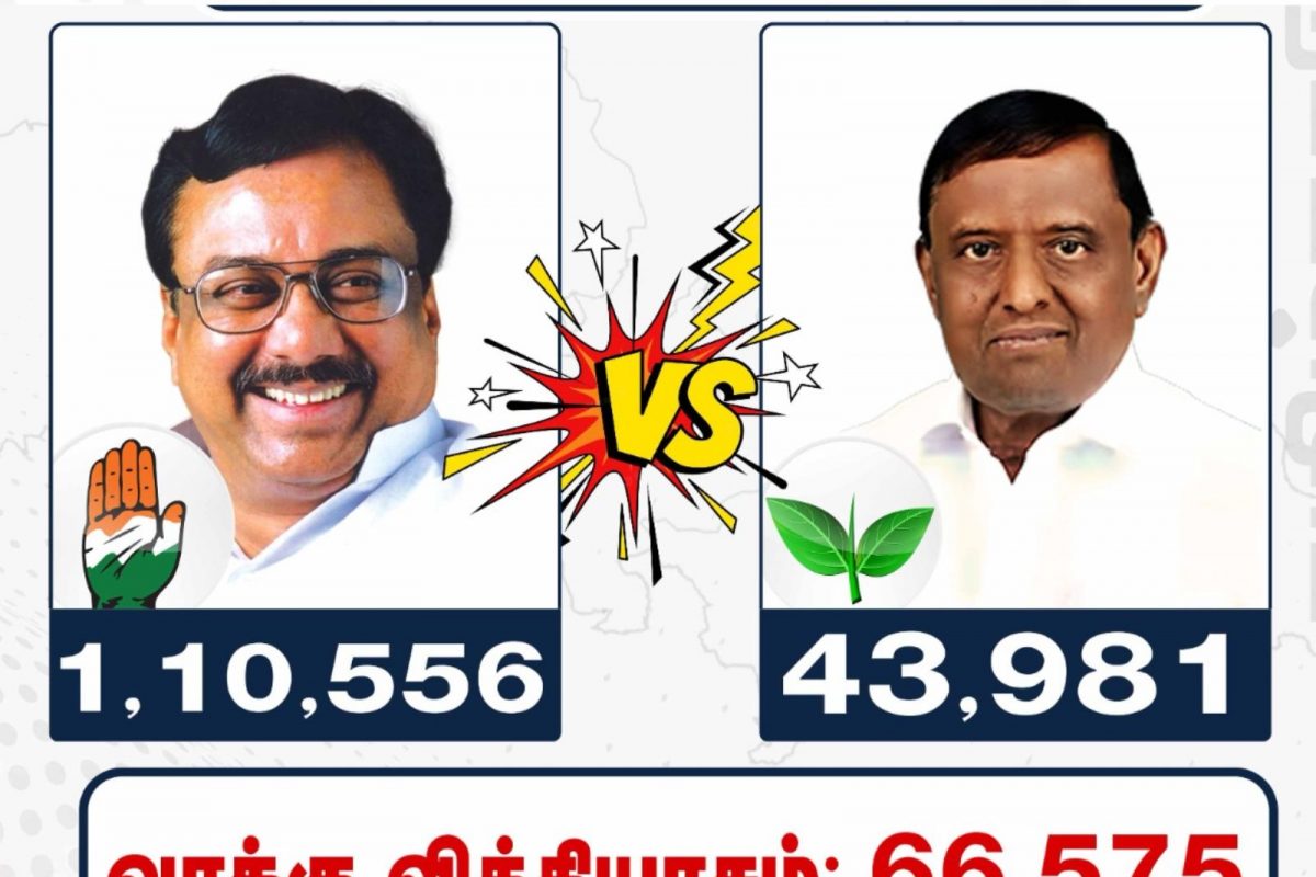 ஈரோடு இடைத்தேர்தல் வாக்கு எண்ணிக்கை நிறைவு: எந்த கட்சி எவ்வளவு வாக்கு?