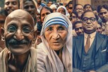 காந்தி, அம்பேத்கர்.. செல்பி எடுத்தால் எப்படி இருக்கும் தெரியுமா?