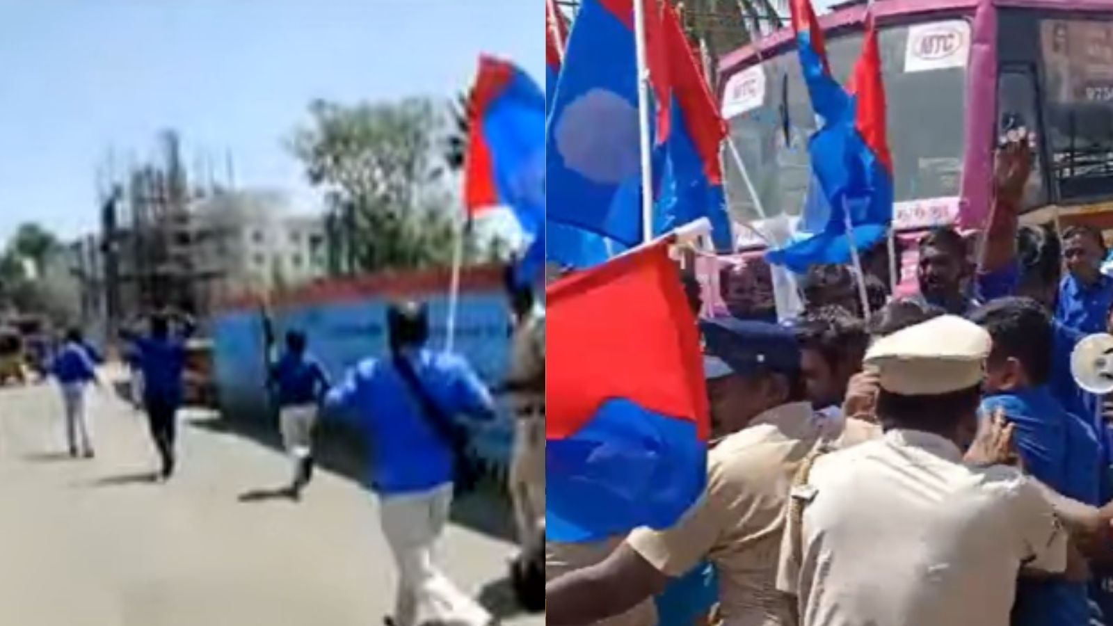 நாம் தமிழர்-ஆதித்தமிழர் கட்சியினர் மோதல்... நாதக அலுவலகம் மீது தாக்குதல்... போர்க்களமான போரூர்..!