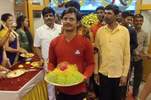 சீர்வரிசையுடன் பூப்புனித விழாவில் பங்கேற்ற புலம்பெயர் தொழிலாளர்கள்