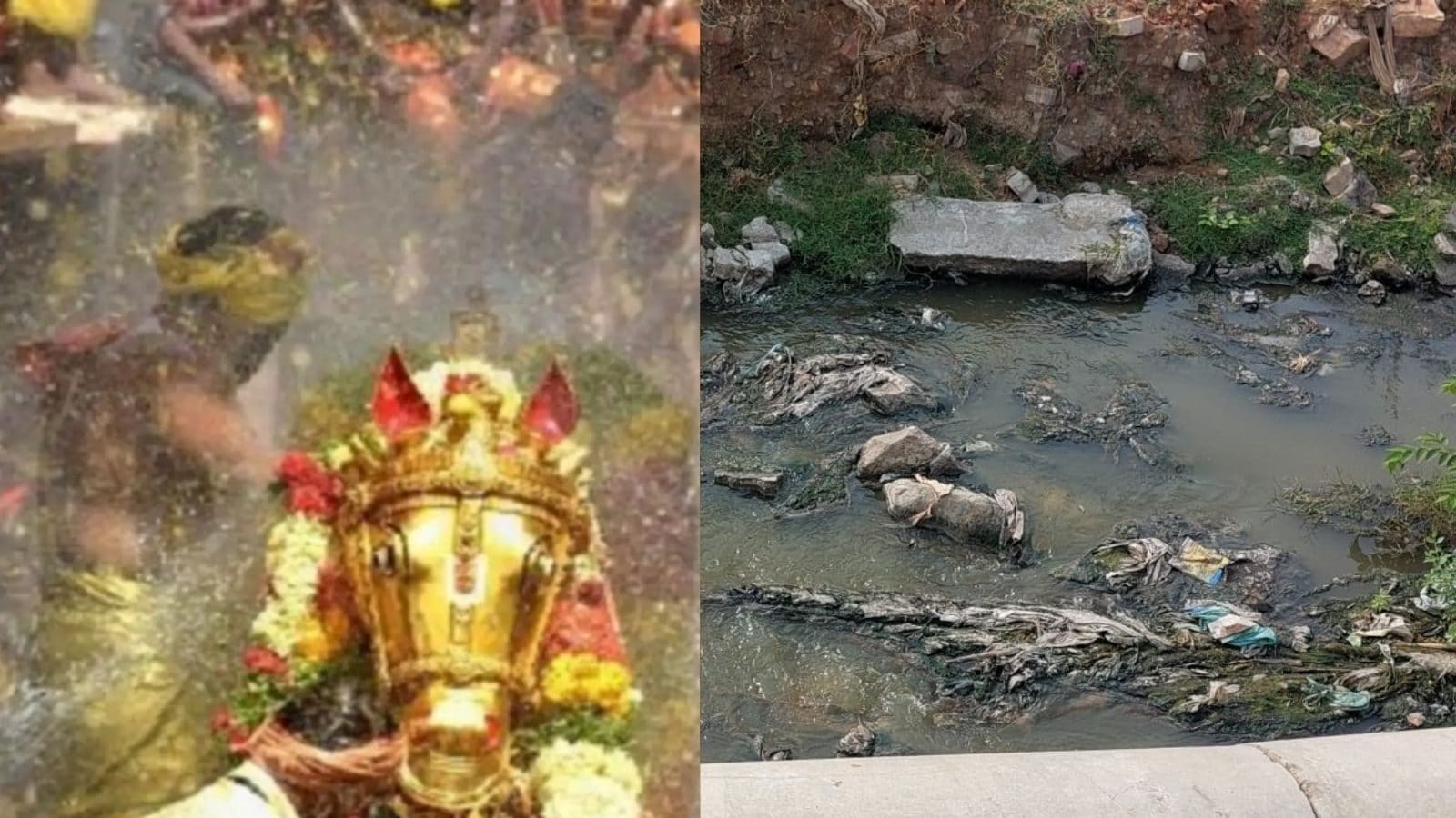 மதுரையில் கள்ளழகர் வைகை ஆற்றில் இறங்கும் பகுதியில் மீண்டும் கழிவு நீர் கலப்பு!