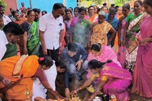 ராமநாதபுரத்தில் அங்கன்வாடி கட்டிட பணி தொடக்க விழா..