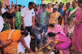 ராமநாதபுரத்தில் அங்கன்வாடி கட்டிட பணி தொடக்க விழா