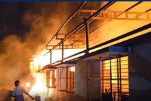 வாணியம்பாடியில் தனியார் ஊதுபத்தி ஆலையில் பயங்கர தீ விபத்து..  கோடிக்கணக்கான ரூபாய் மதிப்பிலான பொருட்கள் சேதம்