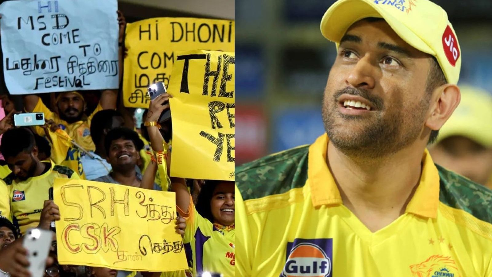 தோனியை மதுரை சித்திரை திருவிழாவுக்கு அழைக்கும் ரசிகர்கள்..! - வைரலாகும் போட்டோஸ்!