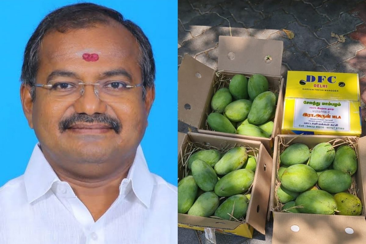 எம்.எல்.ஏ.க்களுக்கு மாம்பழம் வழங்கிய சேலம் பாமக எம்.எல்.ஏ..!