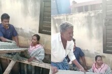 கால்வாய் குழியில் இறங்கி போராடிய தம்பதி... கான்கிரீட் கலவையை கொட்டிய காண்டிராக்டர்..!