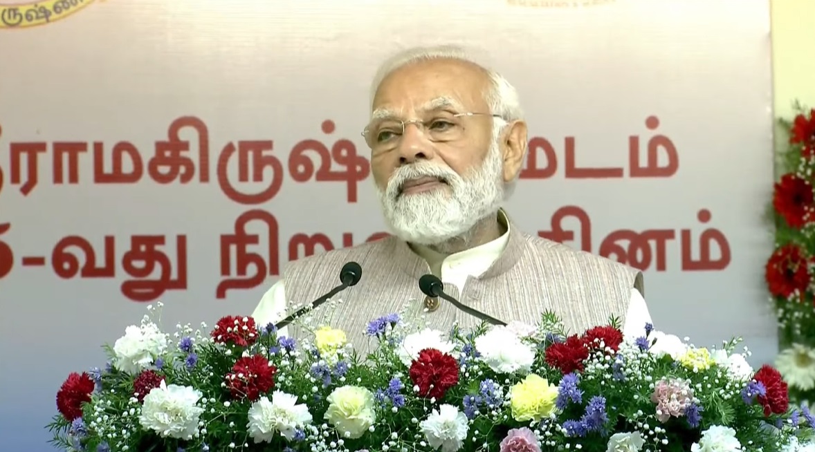  அந்த நிகழ்ச்சியில் உரையாற்றிய பிரதமர், தமிழ் மொழி, கலாச்சாரத்தை நேசிப்பதாகத் தெரிவித்தார்.