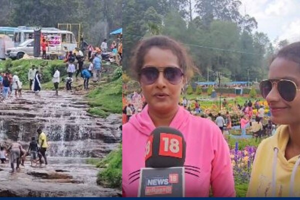 மேகக்கூட்டங்களின் நடுவே இயற்கை எழில் கொஞ்சும் கொடைக்கானல்..