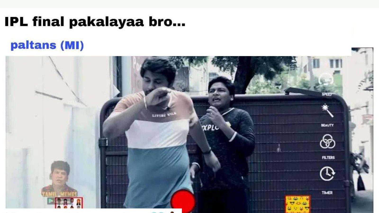 மும்பை ரசிகர்கள் : இனிமே லைஃபை பாக்க போறேன் ப்ரோ.. இணையத்தில் வைரலாகும் ஐபிஎல் மீம்ஸ்..