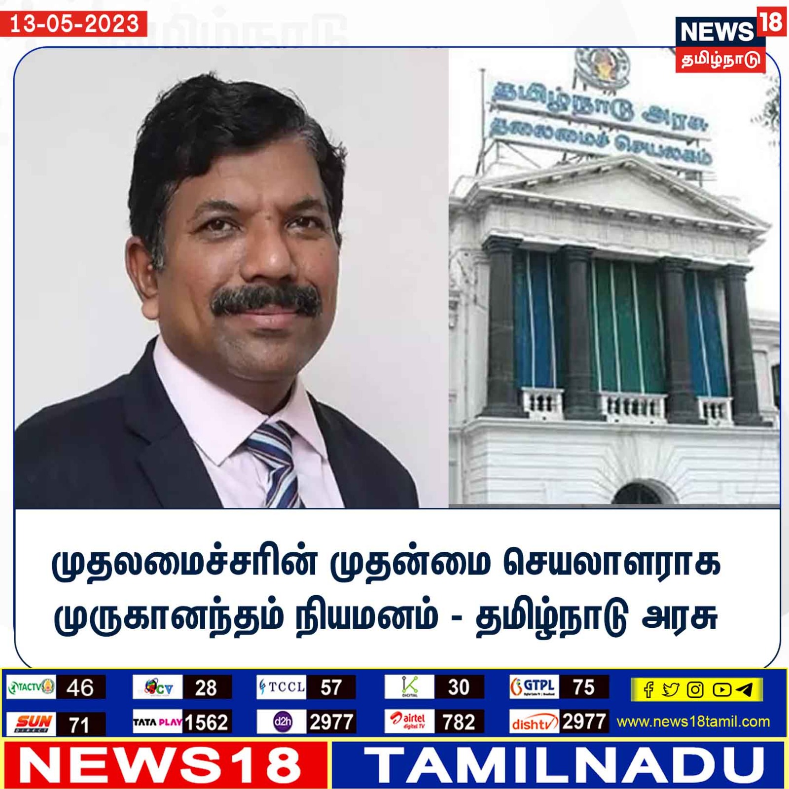  தமிழகத்தில் மூத்த ஐஏஎஸ் அதிகாரிகள் மாற்றம்