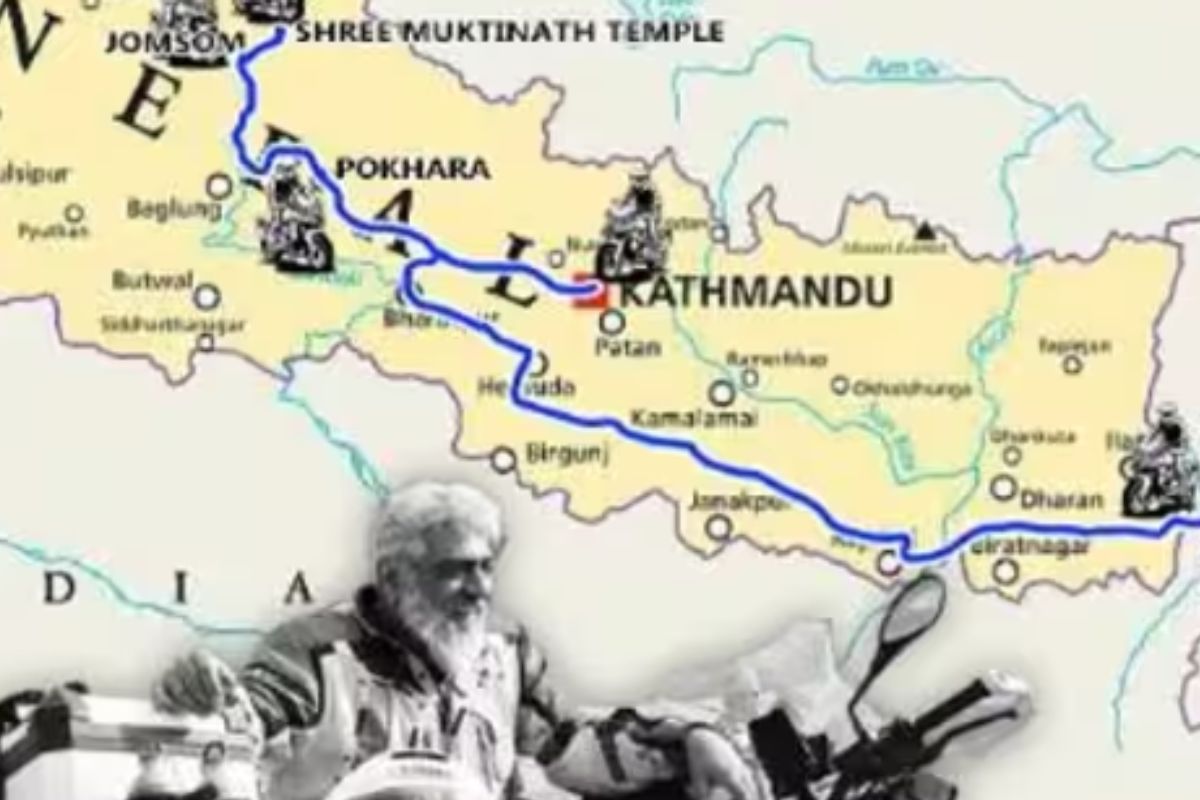  நிலையில் , அவர் சென்று வந்த இடத்தின் வரைபடத்தை அவரது மேனேஜர் வெளியிட்டுள்ளார். நடிகர் அஜித் தனது ரசிகர்களுக்கு பைக் ரெய்டுகளில் எவ்வளவு ஆர்வம் காட்டுகிறார் என்பதை இந்த படங்கள் நிரூபித்து வருகின்றன. பைக்கில் உலகம் சுற்றும் முயற்சியை எடுத்து அதை சாதித்து வருகிறார் அஜித்.