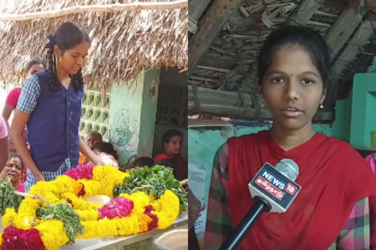 தேர்ச்சி பெற்ற மாணவி