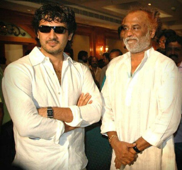  நடிகர் ரஜினி அளித்த ‘The Himalayan Masters' என்ற புத்தகம்தான் தன் வாழ்வையே மாற்றியது என அஜித் தெரிவித்தார். ரஜினி மீது மரியாதை கொண்ட அஜித் கேட்டவுடன், தனது பில்லா படத்தை ரீமேக் செய்யும் உரிமையை அஜித்துக்கு வழங்கினார் ரஜினி.