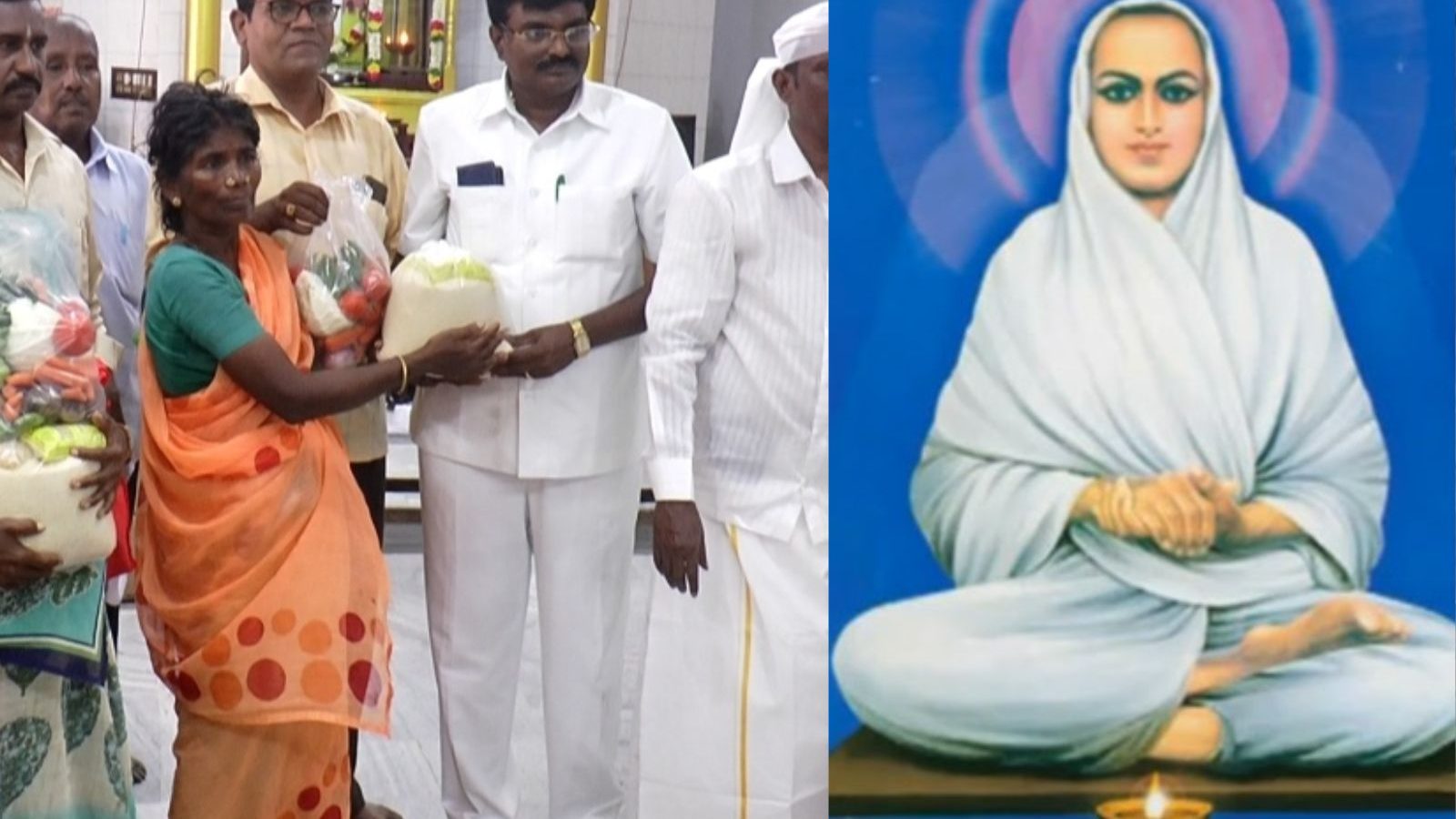 விழுப்புரத்தில் நலத்திட்ட உதவிகள் வழங்கிய வள்ளலார் பக்தர்கள்..