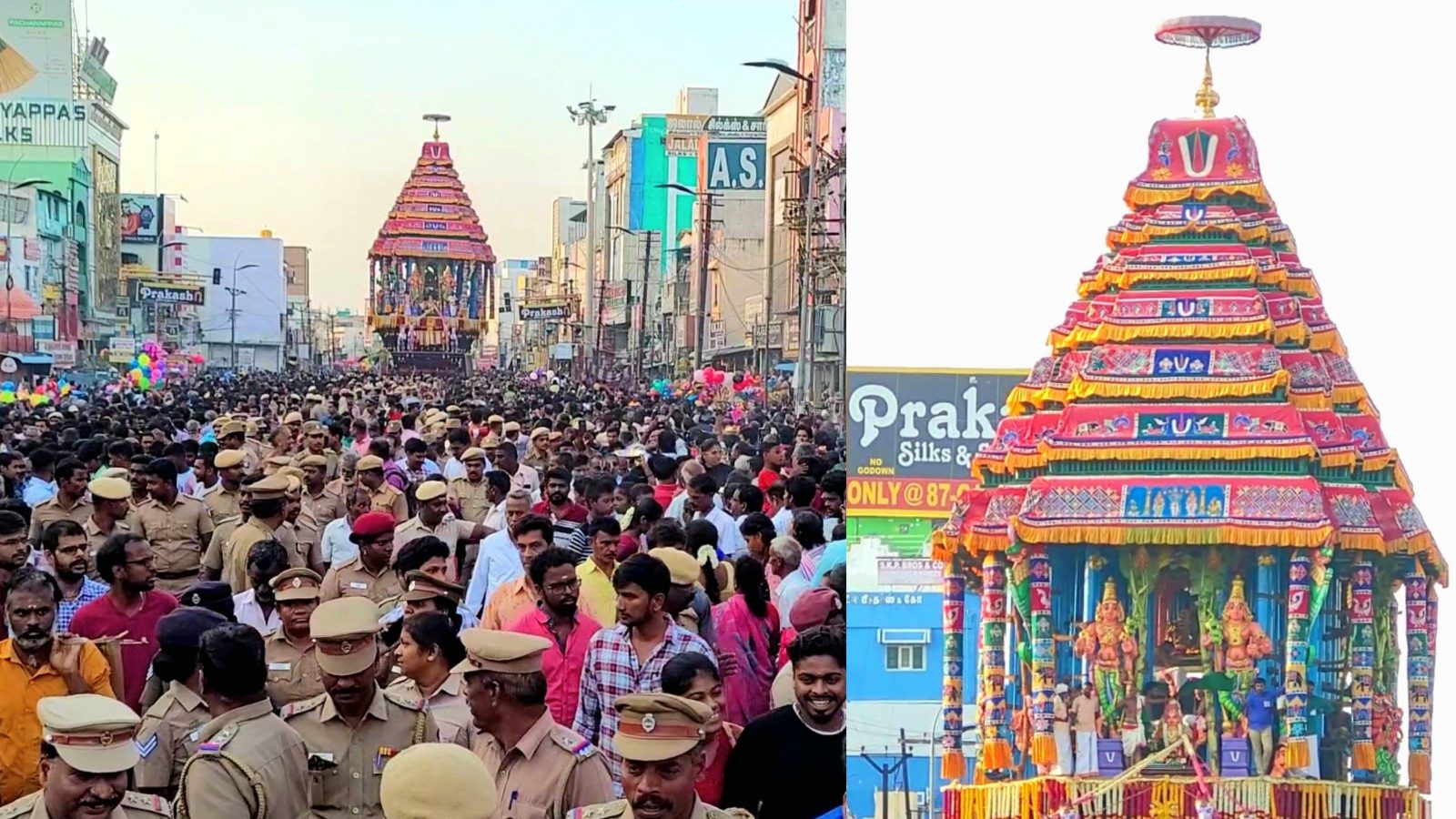 காஞ்சி வரதராஜ பெருமாள் கோயிலில் மகா தேரோட்டம்.. வடம் பிடித்து இழுத்த பல்லாயிரக்கணக்கான பக்தர்கள்!