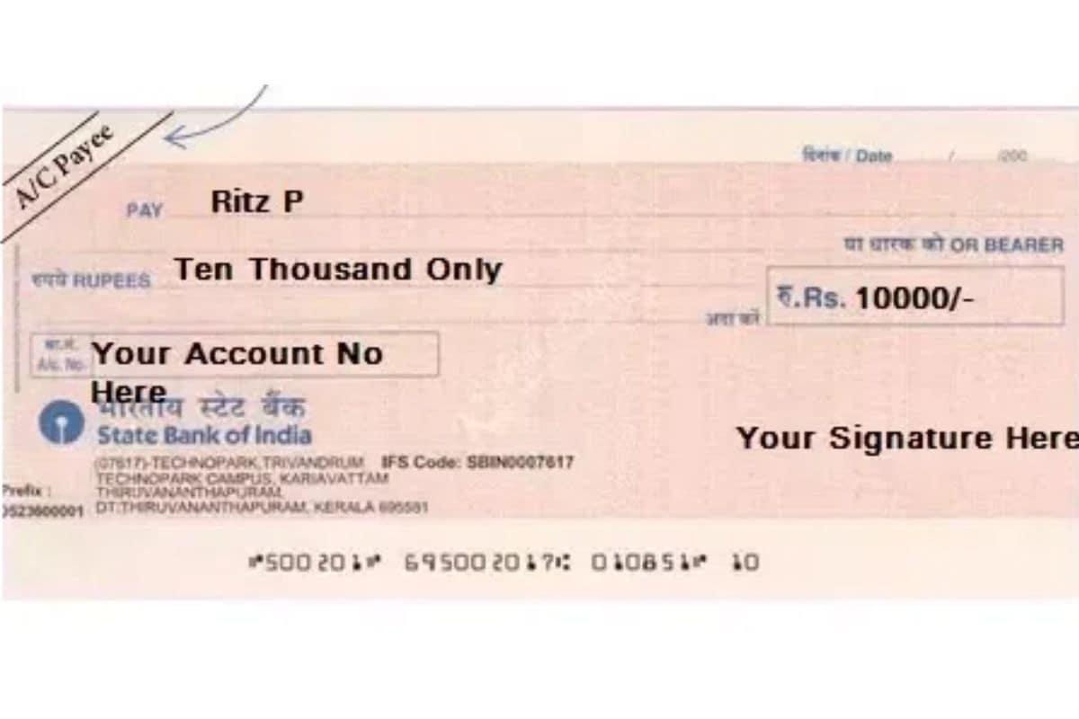 காசோலை நிரப்பும் போது இடதுபுறம் கோடு போடுவதன் அர்த்தம் இதுதான்