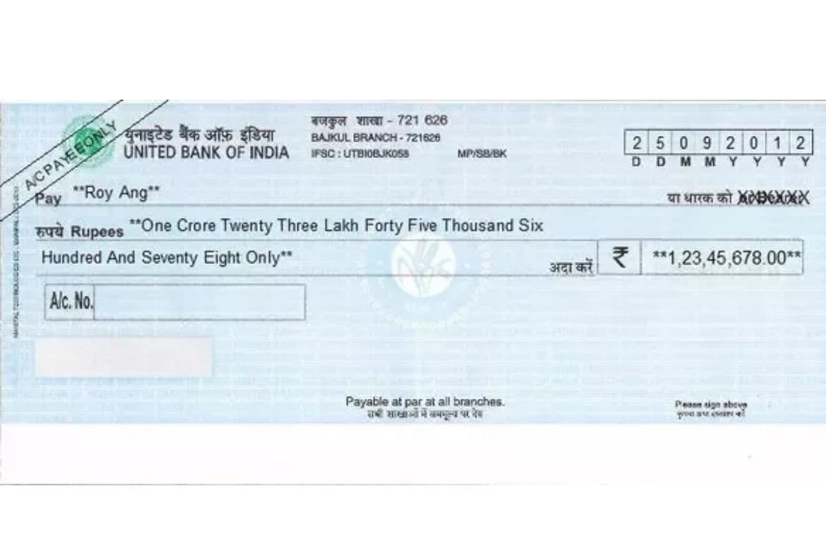 காசோலை நிரப்பும் போது இடதுபுறம் கோடு போடுவதன் அர்த்தம் இதுதான்