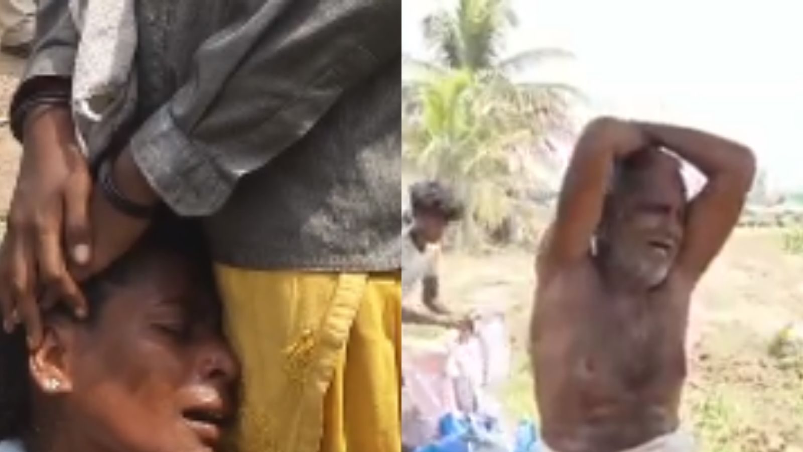 சாலை விரிவாக்க பணிக்காக பயிர்களை அழித்த அதிகாரிகள்... கதறி அழுத விவசாயிகள்