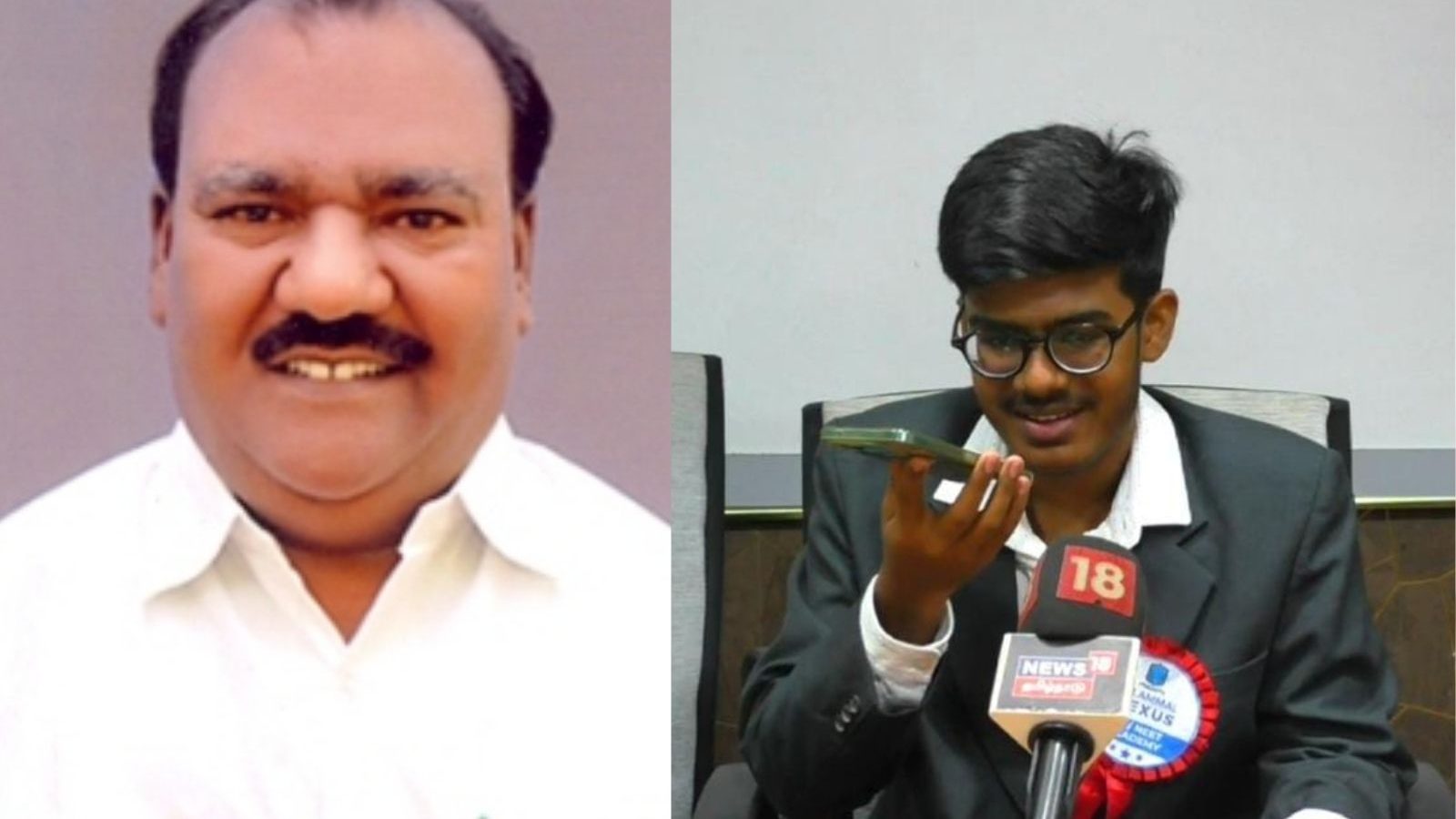 நீட் தேர்வில் தேசிய அளவில் முதலிடம் பிடித்த மாணவனுக்கு தொலைபேசியில் வாழ்த்து தெரிவித்த அமைச்சர்...